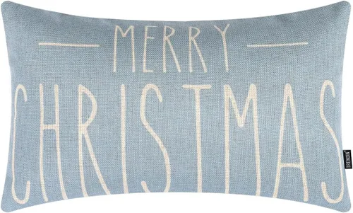 Miniatura 10 de TRENDIN PL1064TR - Funda de almohada navideña de 12 x 20 pulgadas, decoración de Navidad, de lino, rectangular, decorativa, lumbar, para cintura, 12