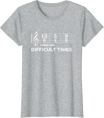Miniatura 25 de Musician - Camiseta con texto en inglés "These are Difficult Times", talla S