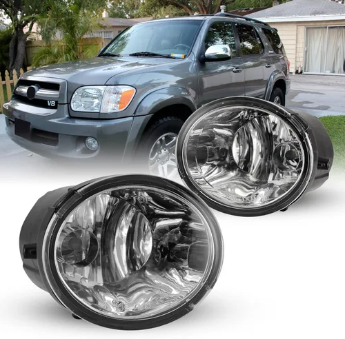 Faros antiniebla compatibles con Toyota Tundra 2000-2006 Sequoia 2001-2007 con bombillas 9006 12V 51W Lámparas de conducción de repuesto incluido