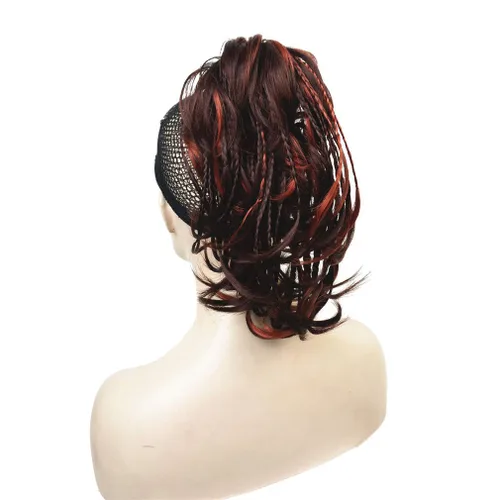 Miniatura 7 de Wiginway - Extensión de pelo sintético trenzado hecho a mano con pinza para la mandíbula, promedio #H16-613 Rubio dorado más claro con reflejos