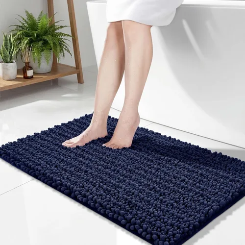 Miniatura 37 de Disolla Alfombra de baño pequeña, antideslizante, lavable, color beige, 17 x 24 pulgadas, súper absorbente, suave, alfombra de baño de felpilla
