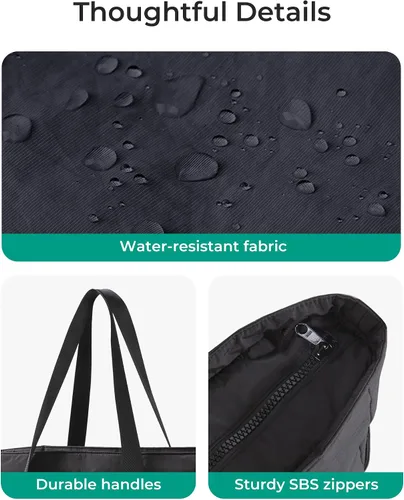 Miniatura 6 de BAGSMART Bolsa de mano para mujer, bolsa de mano con cremallera, bolsa de trabajo con compartimentos, bolsa de hombro para enfermera, para viajes