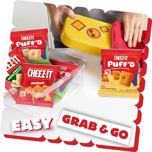 Miniatura 5 de Cheez-It - Galletas de queso horneadas, galletas saladas para merienda, paquete de variedad para oficina y niños, caja de 17.72 onzas (20 sobres)
