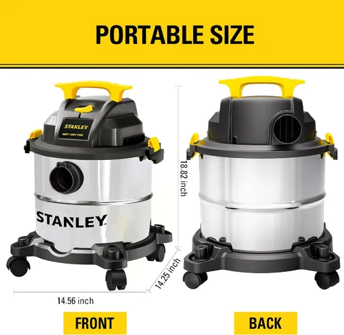 Miniatura 3 de STANLEY Aspiradora de taller húmeda y seca, 1 galón 1.5 Peak HP Aspiradora pequeña húmeda-seca con 60CFM de potente succión, aspiradoras portátiles