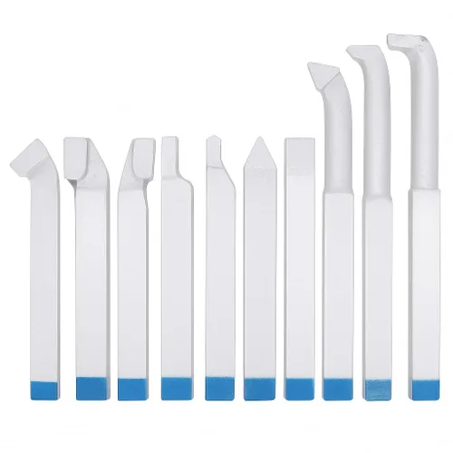 Juego de herramientas de torno de carburo de soldadura de 3/8 pulgadas, herramientas de torneado de punta de carburo soldado YT15 para metal, acero