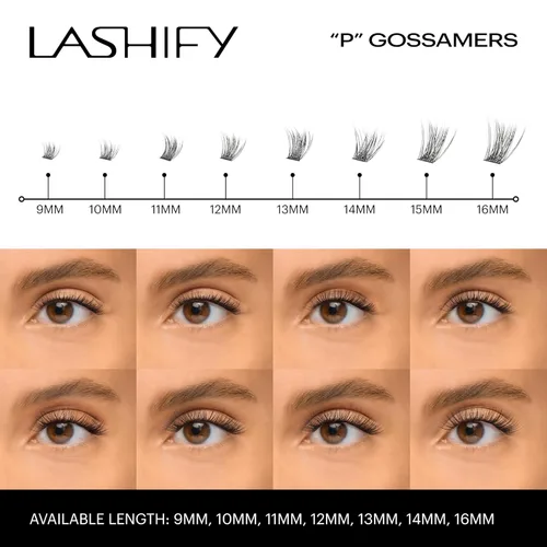 Miniatura 4 de Lashify Plushy - Pestañas postizas de 10 mm de gasa en negro, pestañas falsas fáciles de hacer DIY para un aspecto voluminoso pero aún natural