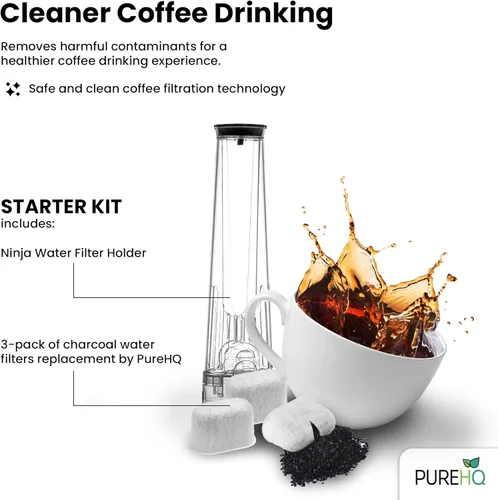 Miniatura 2 de PureHQ - Filtro de agua para cafetera Ninja Dual Brew y cápsulas Ninja de una sola porción - Compatible con DualBrew Pro CFP301 CFP307 CFN601