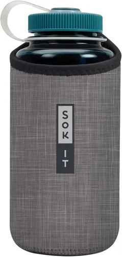 Miniatura 41 de Sok It BotlSok Funda para botella de agua con cubierta de neopreno aislante (Floral abstracto, se ajusta a CamelBak o Nalgene de 12 onzas)