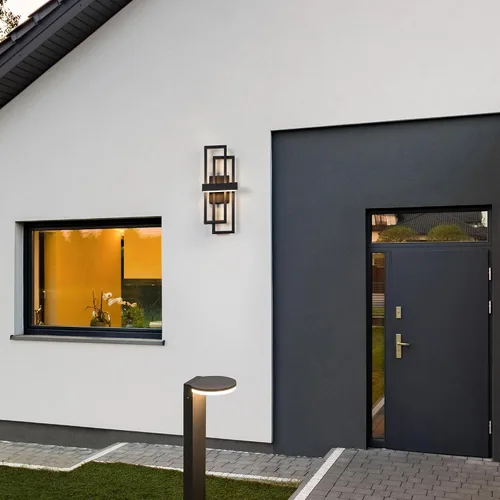 Miniatura 5 de LamQee Luces de pared modernas para exteriores de 20 pulgadas, LED integrado de 1000 lúmenes, aplique de iluminación exterior de doble rectángulo