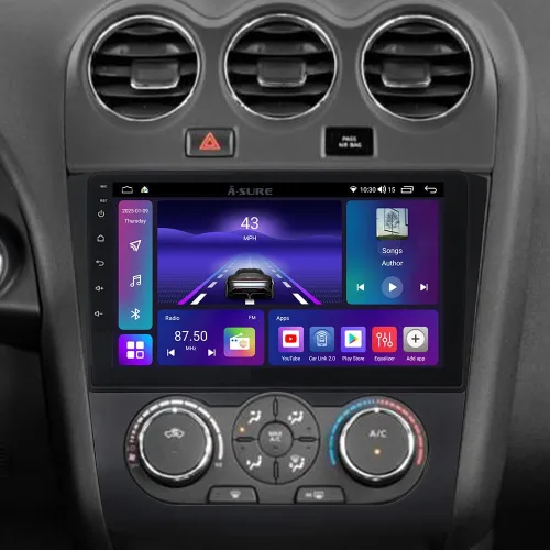 Miniatura 9 de ASURE Kit de radio estéreo de coche de 9 pulgadas para Altima 2007-2012 manual de aire acondicionado, 8Core 4G+64G unidad de navegación