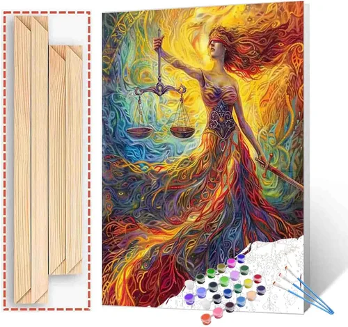 Miniatura 41 de TUMOVO Pintura por números para niñas con flores para adultos, principiantes, mujeres rodeadas de abejas, pintura acrílica por números, pintura
