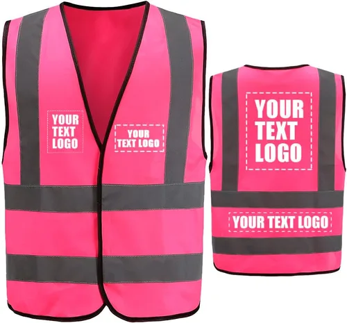 Miniatura 28 de AYKRM chaleco de alta visibilidad de 12 colores con alta visibilidad reflectante para trabajo de construcción y seguridad (XS-8XL)