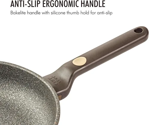 Miniatura 4 de Sartén antiadherente para wok Glam de 12 pulgadas, sartén multicapa con revestimiento inoble, libre de PFOA y PFOS, sartenes para tortillas