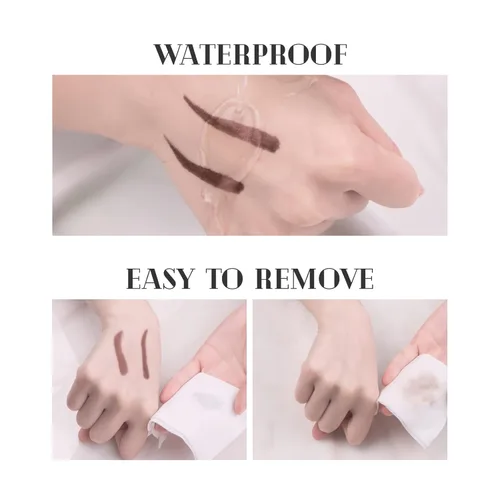 Miniatura 3 de Music Flower Lápiz de cejas de doble extremo, bolígrafo impermeable para cejas a prueba de manchas, maquillaje de ojos de larga duración, paquete
