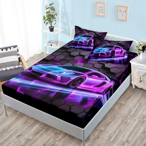Miniatura 13 de HOSIMA Juego de ropa de cama, sábanas de microfibra de bolsillo profundo tamaño Queen de 61"×81" con 2 fundas de almohada, ropa de cama
