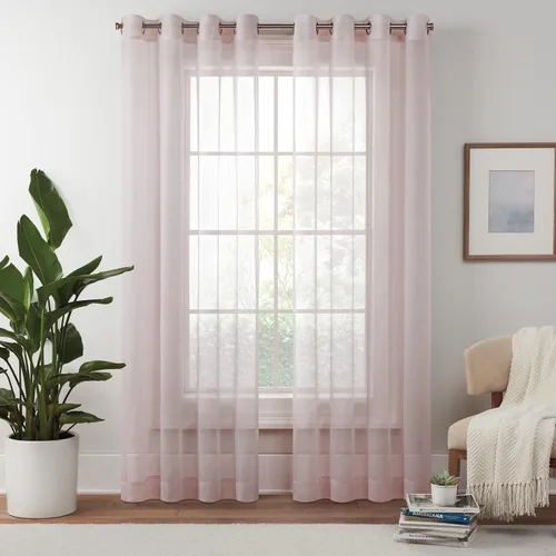 Miniatura 15 de Eclipse Livia - Cortina transparente con bolsillo para barra, 59 x 63 pulgadas, color negro
