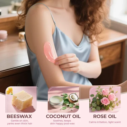 Miniatura 8 de Cuentas de cera de 2.5 libras, cuentas de cera dura adecuadas para bikini brasileño y cabello grueso, cera dura para piel sensible para depilación