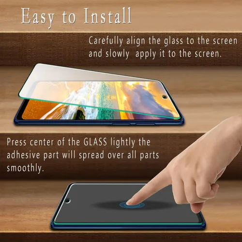 Miniatura 4 de Paquete de 2 protectores de pantalla diseñados para Motorola Moto Edge (2021) / Moto Edge 5G UW vidrio templado, dureza 9H, antiarañazos, sin