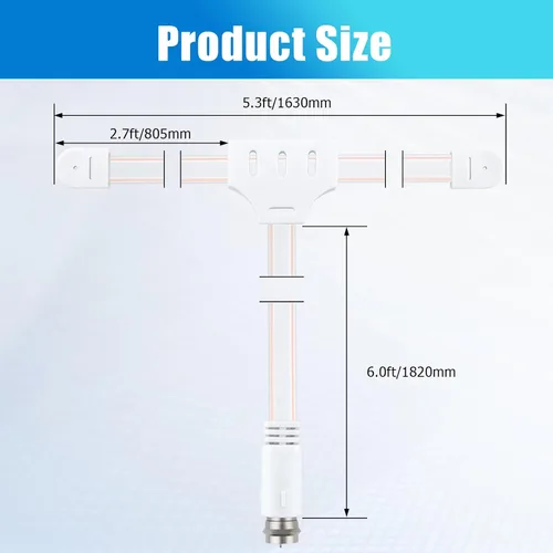Miniatura 7 de Ancable Antena de radio FM para interior para receptor estéreo, tipo F macho antena estéreo dipolo para Pioneer Onkyo, Yamaha, Marantz, Bose Wave