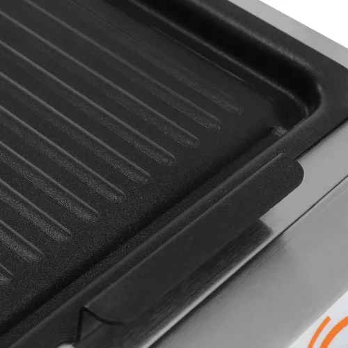 Miniatura 4 de DYRABREST Parrilla eléctrica profesional para barbacoa de acero inoxidable de 1800 W, parrilla de encimera de 110 V para cocina en interiores