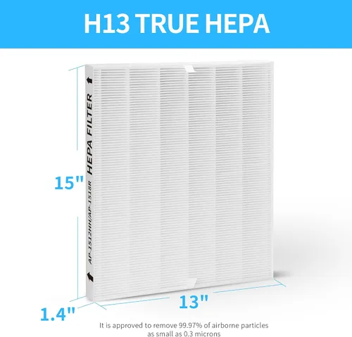 Miniatura 4 de Paquete de 2 filtros de repuesto AP-1512HH, compatibles con Coway AP-1512HH Mighty Purifier, parte # 3304899, con 4 filtros de carbono adicionales