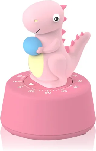 Miniatura 8 de ELE DEPI Temporizador de cocina mecánico de 60 minutos, lindo temporizador de dinosaurio para niños, temporizador de huevos de cuerda para cocinar
