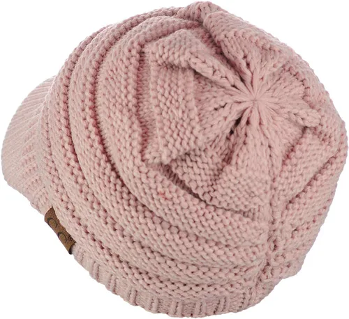 Miniatura 12 de C.C Gorro de punto trenzado cálido y grueso con visera
