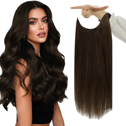Miniatura 54 de Fshine - Extensiones de cabello humano con clip, de 16 pulgadas, con clip, color marrón chocolate, mezcla de rubio caramelo, extensiones de cabello