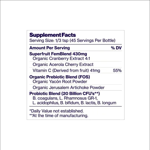 Miniatura 3 de SUNBIOTICS Friendlier Flora - Mezcla para mujer, 20 mil millones de UFC de 6 cepas probióticas, salud digestiva vaginal e inmunitaria diaria