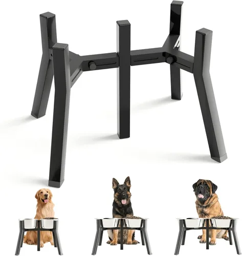 Miniatura 10 de Soporte Ajustable Elevado para Cuenco de Perros de 7-10.6" de Diámetro para Comida y Agua - Comedero Elevado de 11" de Altura para Mejorar