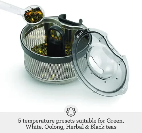Miniatura 6 de Breville BTM800XL Preparador de Té Infusor y Hervidor de Agua, 51 onzas, Acero Inoxidable Cepillado y Vidrio