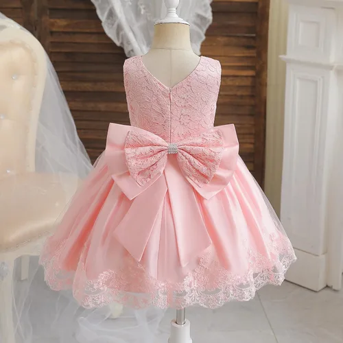 Miniatura 3 de NNJXD - Vestido de princesa de tul con flores, para usar en bodas, para niñas pequeñas y bebés