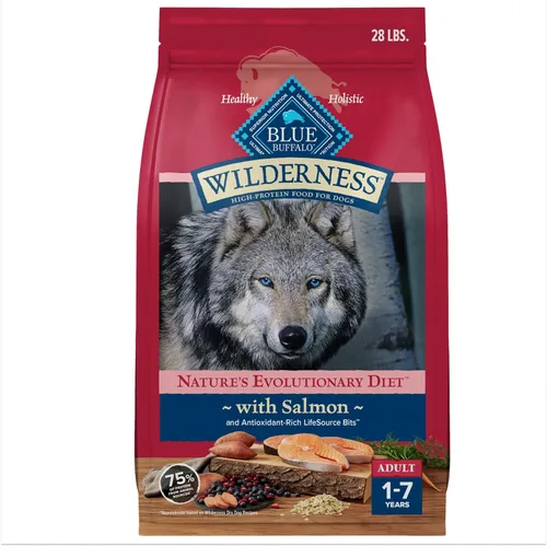 Miniatura 18 de Blue Buffalo Wilderness - Alimento seco natural con alto contenido proteínico y cereales saludables para perros adultos, pato, bolsa de 4.5 libras