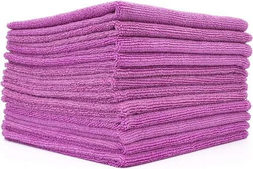 Miniatura 17 de (Paquete de 12) 12" x 12 in. toallas de limpieza de microfibra de grado comercial para usos múltiples, altamente absorbentes, sin pelusa, sin Blanco