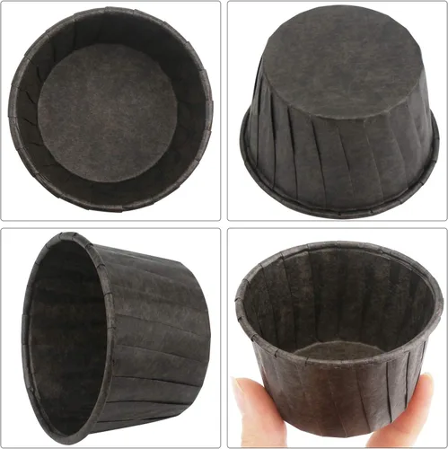 Miniatura 5 de EUSOAR Vasos para hornear, 50 forros para cupcakes de 3.5 onzas, forros para magdalenas de Navidad, envoltorios de cupcakes, papel para magdalenas