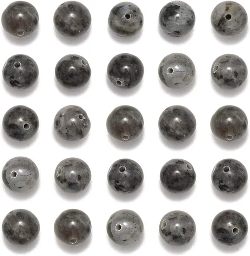 Miniatura 48 de NCB - 200 cuentas sueltas de turquesa africana de 0.15 pulgadas (4 mm) para joyería, cuentas semipreciosas naturales redondas y suaves con espaciador