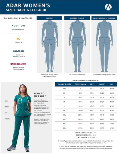 Miniatura 6 de Adar Addition Scrubs - Chaqueta para mujer con cremallera