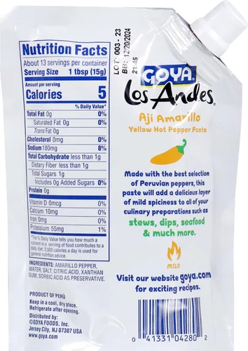 Miniatura 2 de Goya Los Andes Aji Amarillo - Pasta de pimiento picante suave, 7.1 onzas (paquete de 12)