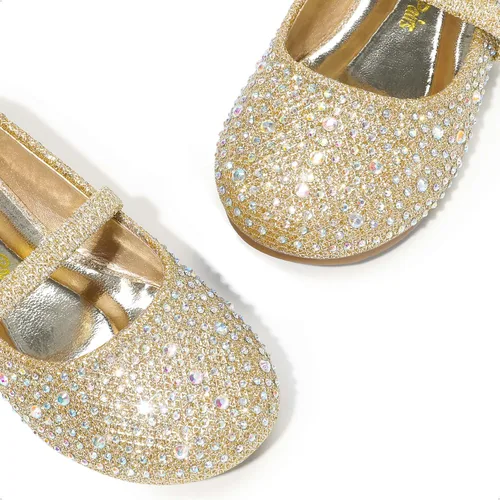 Miniatura 4 de DREAM PAIRS Zapatos planos Mary Jane con diamantes de imitación para niñas