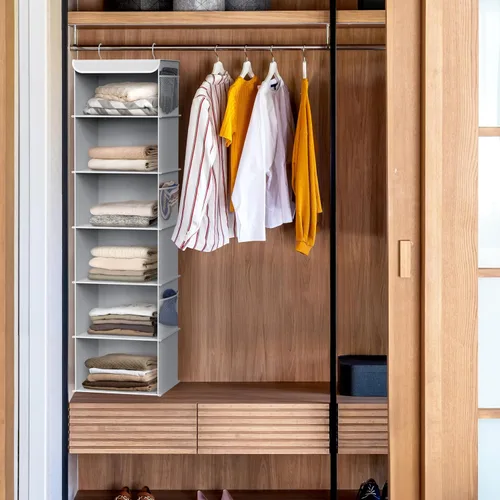 Miniatura 2 de Organizador clóset para colgar estantes Gris