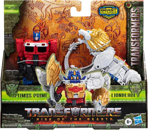 Miniatura 2 de Transformers: Rise of The Beasts Movie, Beast Alliance, Beast Combiners, paquete de 2 juguetes Optimus Prime y Lionblade Toys, a partir de 6 años, 5