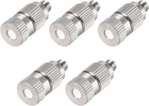 Miniatura 12 de uxcell Boquilla de nebulización de latón, cabezal rociador de nebulización de 0.004 in de diámetro de orificio roscado de 3/16 pulgadas para sistema