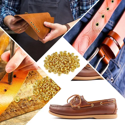 Miniatura 6 de Mudder Kit de Herramientas de Alicates para Ojales y Arandelas de 301 Piezas, Alicates Perforadores de Ojales para Agujeros en Tela y Cuero con 300