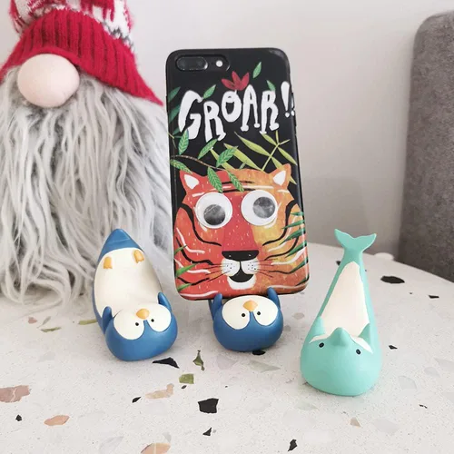 Miniatura 6 de ZGMYC Soporte para teléfono celular de tiburón lindo soporte de tableta de escritorio animales creativos soporte para teléfono inteligente soporte