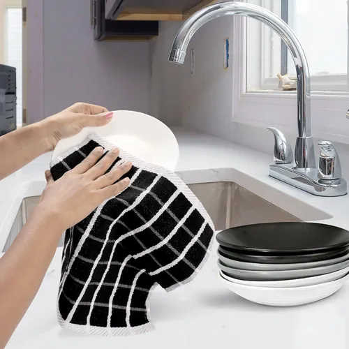 Miniatura 356 de Urban Villa Toallas de cocina 100% algodón para cocina (juego de 6) 20"x30" toallas de cocina altamente absorbentes, juego de ropa de cocina