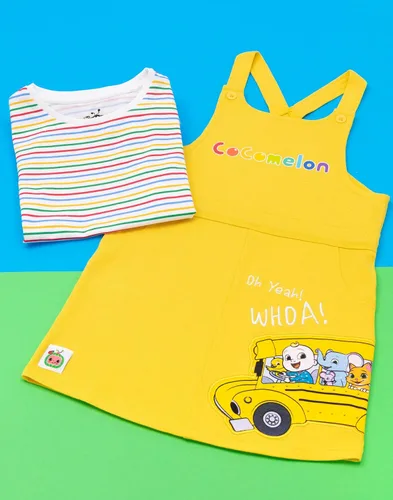 Miniatura 3 de Cocomelon Vestido Pinafore para niños y niñas camiseta de Dungaree