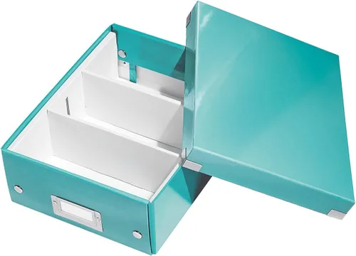 Miniatura 27 de Leitz Caja de almacenamiento A5, rango de clic y tienda 60430001 - Caja de almacenamiento pequeña, blanca A5 Azul (Ice Blue)