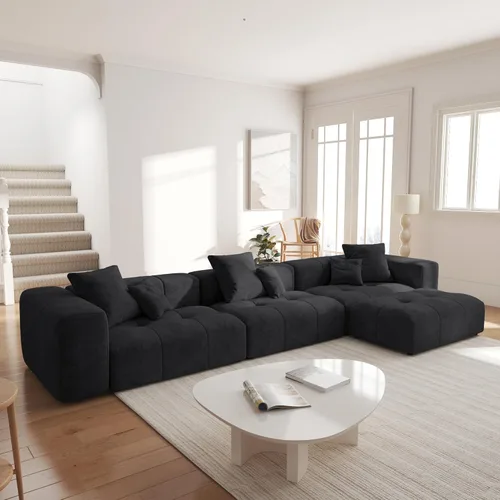 Miniatura 26 de JACH Sofás seccionales de 2 plazas, sofá moderno de oficina, sofá modular de dos plazas, sofá cama acogedor para apartamento, dormitorio, sala