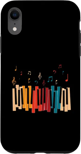 Miniatura 25 de iPhone 11 Pro Notas de Música Teclado Colorido Piano Case