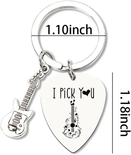 Miniatura 6 de Xiyantiji Llavero de guitarra para amantes de la música, regalos para mujeres, hombres, marido, novio, aniversario, cumpleaños, día de San Valentín